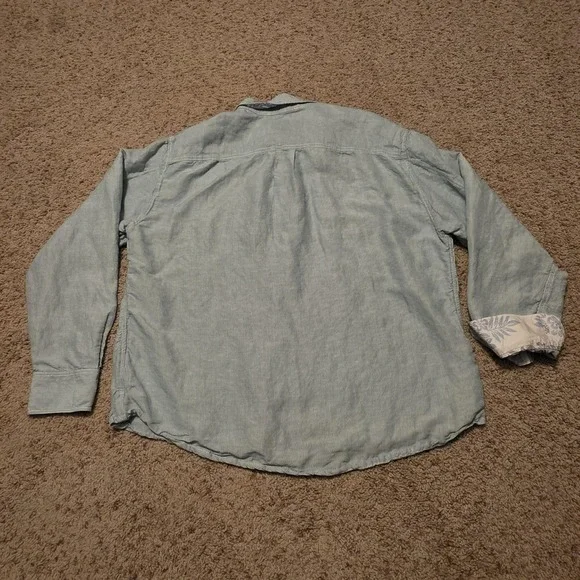 Tommy Bahama Shirt Mens XL Linen Blend Button Up Island Crafted Casual - Picture 4 of 8